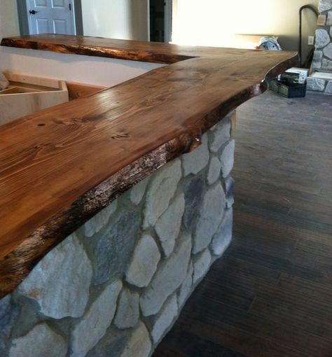 Outdoor Wood Bar, Live Edge Bar Top, Wood Bar Top, Bar Countertops, Live Edge Bar, Reclaimed Wood Bars, Wood Bar Table, Bar Tops, Outdoor Kitchen Bars