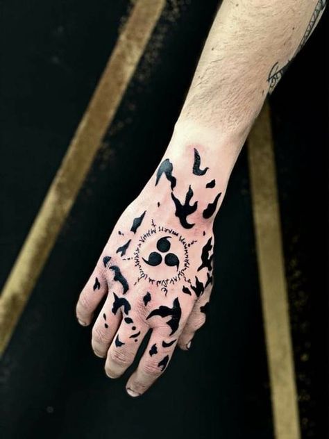 Tato Joker, Curse Mark Tattoo, Tato Naruto, Curse Mark, Mark Tattoo, Pretty Hand Tattoos, Naruto Tattoo, Small Tattoos For Guys, Hand Tattoos For Guys