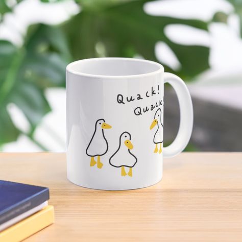 11oz ceramic mug featuring wraparound print. Available in two shapes. Dishwasher safe. Quack Quack Duck Funny Men Women Duck Lovers Gift Duck Mug, Diy Pottery Painting, Funny Cups, Quack Quack, Shrinky Dink, Funny Men, Mug Art, Diy Pottery, Pottery Cups