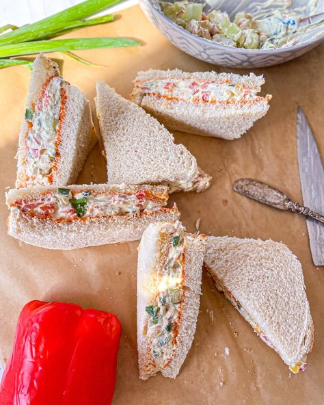 Vegetable Cream Cheese, Vegetable Sandwich Recipes, Tea Party Sandwiches Recipes, Cream Cheese Sandwich, Cream Cheese Sandwiches, Tea Party Sandwiches, Carrot Cream, Easy Sandwich Recipes, Cheese Sandwich Recipes