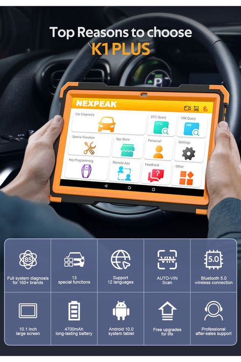 NEXPEAK K1 PLUS Car Diagnostic Tool OBD2 Scanner Code Reader Airbag ABS DPF Oil Reset OBD K1 PRO Upgraded Automotive Scanner Car Diagnostic App, Car Advertising Design, Car Scanner, Car Diagnostic, Obd2 Scanner, Car Diagnostic Tool, Car Advertising, Car Maintenance, Advertising Design