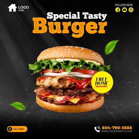 Burger poster design using photoshop if you want poster and logo deisgn contact me Food Design Poster, Burger Poster Design, Poster Burger, Burger Poster, Delicious Burgers, Food Poster, Food Design, Poster Design, Photoshop