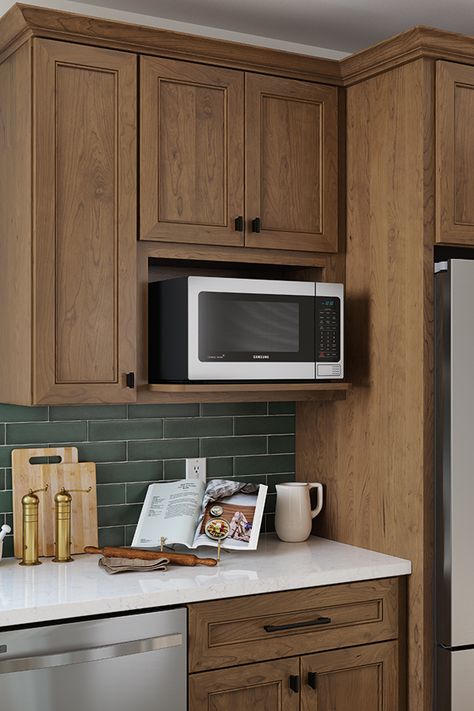 Micro Oven Cabinet In Kitchen, Kitchen Cabinets Microwave Storage, Microwave Shelves In Kitchen, Microwave Above Countertop, Hanging Microwave Ideas, Microwave Upper Cabinet, Microwave Kitchen Design, Microwave In Kitchen Ideas, Best Place For Microwave In Kitchen