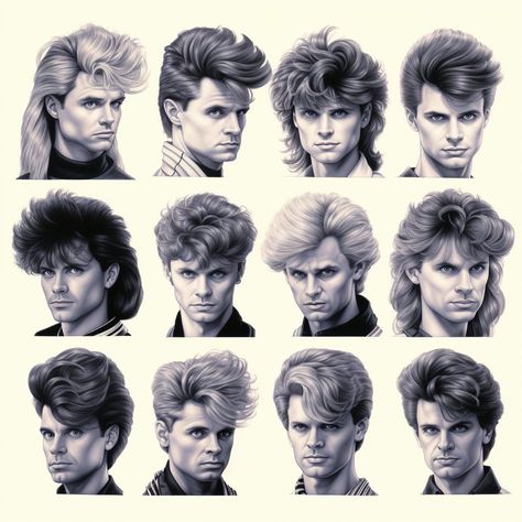 1980s Hairstyles for Men: A Journey from the Past to the Present – VAGA magazine Mens 80s Hairstyles, 80s Men Hairstyles, 80s Hairstyles Men, 1980 Hairstyles, 1980s Hairstyles, 1980's Hair, 80s Haircuts, 80 S Hairstyles, Drawing Advice