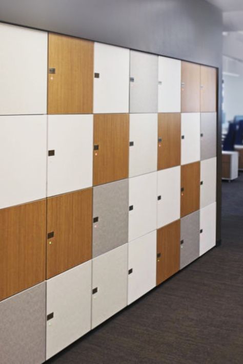 Manager Room, Lockers Design, Office Locker Room, Employee Break Room With Lockers, Locker Room Wall Graphics, Locker Gym Design, Office Cabin Design, Employee Lockers, Office Lockers