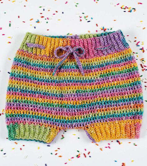 How To Make Crocheted Toddler Shorts Online | JOANN Toddler Shorts Pattern, Crochet A Baby Blanket, Shorts Pattern Free, Crochet Shorts Pattern, Crochet Patterns Baby Girl, Baby Romper Pattern, Kids Crochet Pattern, Crochet Toddler, Shorts Pattern