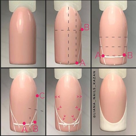 French Tip Step By Step, French Manicure Diy, Beginner Nail Designs, Nail Tech School, Gel Nail Tutorial, Business Nails, Acrylic Nails At Home, Nail Drawing, Nail Techniques