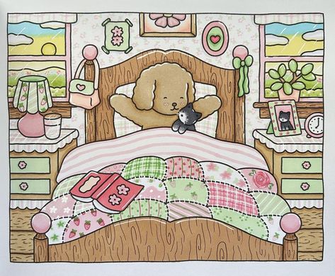 Bobbie Goods Spring, Day To Night Bobbie Goods, Bobbie Goods This And That, Bobbie Goods Completed Pages, Bobbie Goods Colored In, Coloring Pages Finished, Bobbie Goods Finished Pages, Bobbie Goods Day To Night, Coloring Pages Bobbie Goods