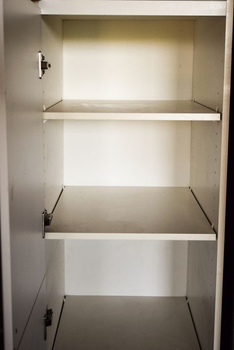 Deep Cupboard Organization, Organize A Deep Pantry, Small Pantry Cabinet, Deep Pantry Organization, Narrow Pantry, Deep Closet, Deep Pantry, Diy Pantry Organization, Kitchen Cupboard Organization