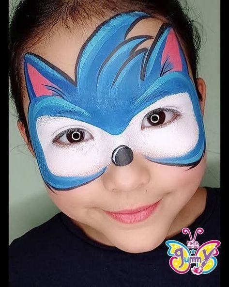 Tails Face Paint, Cat Noir Face Paint, Lol Doll Face Painting, Animal Face Paintings Easy, Sonic The Hedgehog Face Paint, Easy Face Painting For Beginners, Kids Facepainting Ideas Simple, Beginner Face Paint, Face Painting Simple Easy