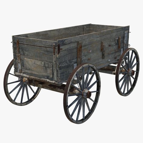 Animation Classes, Wooden Cart, Wagon Wheels, Old Windmills, Old Wagons, Wooden Wagon, Backyard Water Feature, Old Farm Equipment, 3ds Max Models