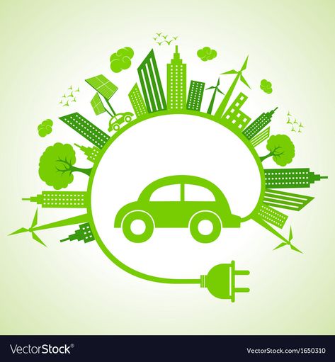 Sustainable Transportation Poster, Environmental Posters, Green Recycling, Sustainable Transportation, Social Logo, Green Transportation, Car Banner, Eco Car, Renewable Energy Projects