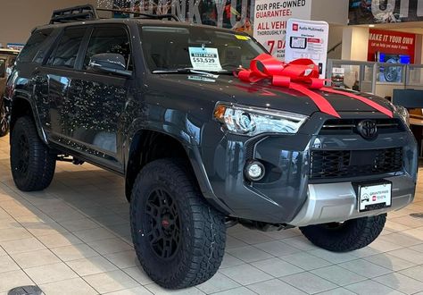 Toyota 4Runner TRD OFF-ROAD Premium Underground Grey Blackout Package Blacked Out Toyota 4runner, 2024 Toyota 4runner, Toyota 4runner Trd, Toyota 4runner Sr5, 4 Runner, First Car, Toyota 4runner, Off Road, New Cars