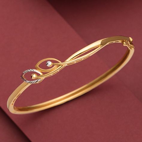 Buy 22K Plain Gold Bracelet for Women At jewelegance.com Bracelet For Girls Gold Indian, Breslate For Girl Gold, Bracelate Design Gold For Woman, Kadas For Women Gold, Simple Gold Bracelet Designs For Women, Women Bangles Gold, Bracelets Gold Bracelets Gold Simple For Women, Gold Kada Design For Women Indian, Antique Kada Bracelet Gold For Women