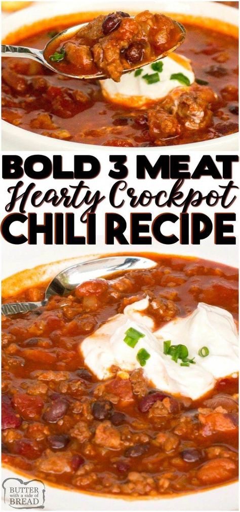 Chilli Recipe Crockpot, No Meat Chili Recipe, The Best Chili Recipe, Chili Crockpot, The Best Chili, Meat Chili, Pork Chili, Beef Chili Recipe, Daging Babi