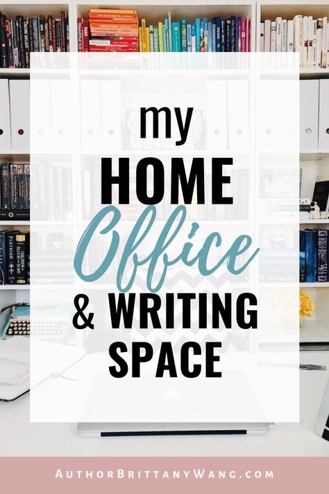 I'm so excited to show you my home office and writing space and how I organized it! Being a full time writer, it was about time I did an office makeover. Featured in this video are my rainbow bookshelf, desk, reading nook, and office organization hacks! Author Office Work Spaces, Office Bookshelf Organization, Writing Workspace, Writing Space Inspiration, Office Organization Hacks, Author Office, Rainbow Bookshelf, Writing Nook, Writer's Office