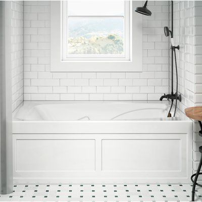 Perfectly sculpted - the classic cetra® bath is perfect for any and every bathroom setting. Color: White, Drain Location: Right | JACUZZI® Cetra® 60" x 32" Alcove Whirlpool Acrylic Bathtub Acrylic in White, Size 20.5 H x 60.0 W in | Wayfair Air Bathtub, Refinish Bathtub, Bathtub Remodel, Bathroom Tub, Acrylic Bathtub, Soaking Bathtubs, Tub Shower Combo, Tub Shower, Whirlpool Bathtub