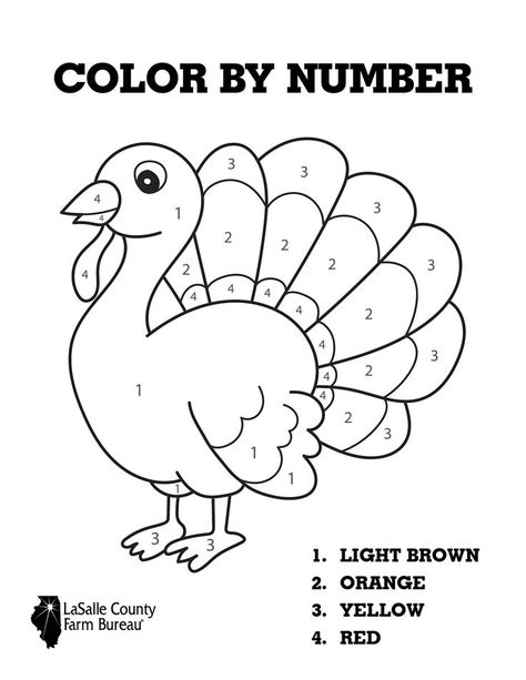 Color by numbers and mor! Follow us on Pinterest! Turkey Color By Number Free, Color By Numbers Free Printable, Pumpkin Color By Number, Turkey Coloring Sheet, Color By Number Printable Free, Fall Color By Number, Homeschool Thanksgiving, Fall Crafts For Toddlers, Football Coloring Pages