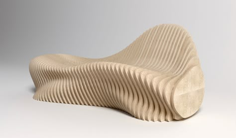 S-bench :: Behance Parametric Bench, Wood Bench Plans, Modular Furniture Design, Cardboard Chair, Geometric Furniture, Furniture Sketch, Bench Design, Organic Furniture, Cnc Furniture