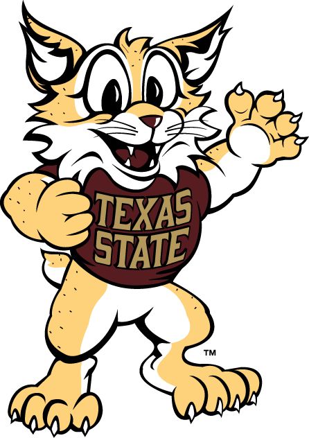 Texas State Bobcats Misc Logo (2003) - Youth mark Texas State Bobcats, Texas Decor, Sorority Canvas, Texas State University, Felt Banner, Felt Pennants, Virtual Museum, Sports Logos, Felt Material