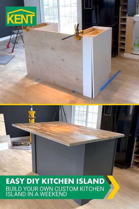 Kitchen Island How To Build, Kitchen Island No Storage, Diy Kitchen Island With Stove And Oven, How To Build A Island For Kitchen, Add On To Kitchen Island, 3x4 Kitchen Island, Kitchen Island Ideas Diy How To Build, Home Made Kitchen Island, Small Kitchen Island Plans