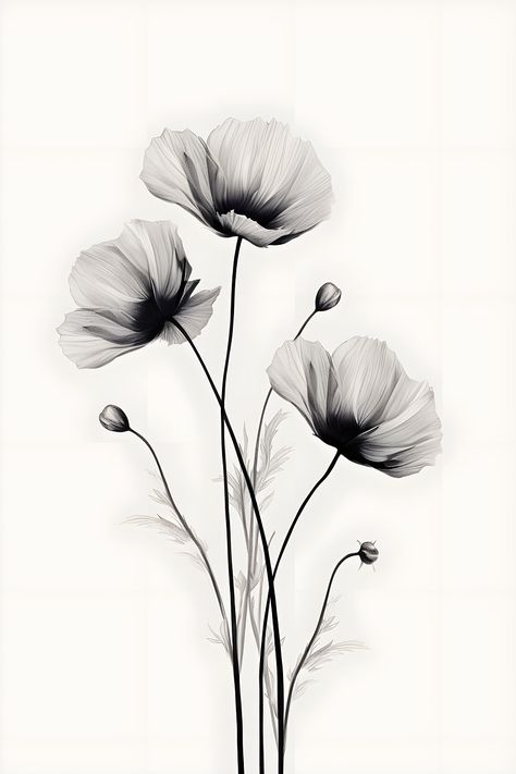 Download free HD stock image of Ai Generated Flowers Boox Palma, Xray Flower, Poppy Flower Drawing, Animal Tattoo Ideas, Line Art Flowers, Black Cat Tattoos, Mom Tattoo, Vw Art, Female Sleeve