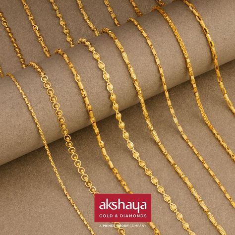 Akshaya gold chain Simple Chain For Women, Men's Chains Gold, Simple Dollar Chain Gold Indian, Men Neck Chain Designs Gold, Boys Neck Chains Gold, Gold Chain Models For Mens, Baby Chain Designs Gold, Gold Chen Design, Gold Chain For Baby Boy