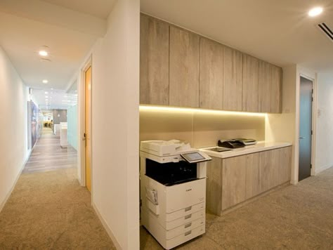 Regus Spice Coworking Offices - Penang Island - 7 Printing Office Interior Design, Copy Room Office, Office Copy Room, Office Printer Station, Office Storage Design, Office Cabinet Design, Coworking Design, Scandinavian Office, Small Office Design Interior