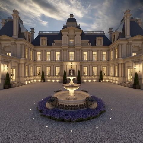 Old Money Hotel Aesthetic, Big Pretty Houses, Castle Interior Aesthetic, French Chateau Style Homes, Royal Mansion, French Mansion, London Mansion, Old Money House, Castle Exterior