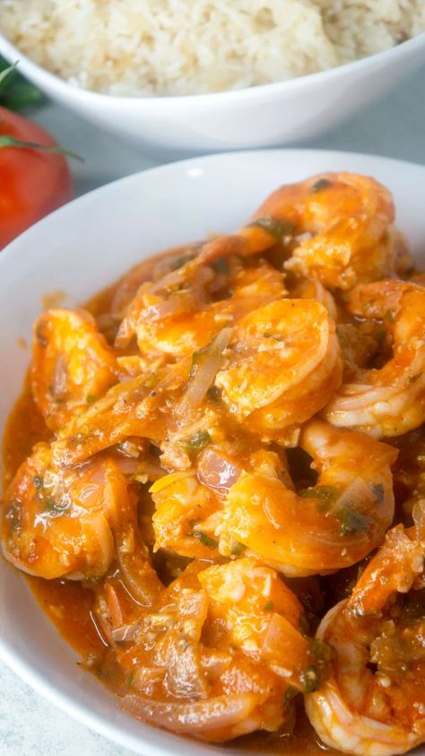 Haitian Creole Shrimp, a delicious recipe | Caribbean Green Living Kremas Recipe Haitian, Jamaican Shrimp Recipes, Haitian Food Recipes Haiti, Haitian Epis Recipe, Haitian Breakfast, Shrimp Rice Recipe, Caribbean Meals, Haitian Epis, Tropical Recipes