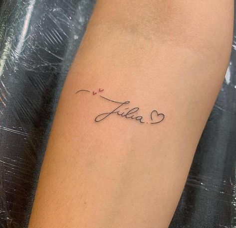 Elegant Name Tattoos, Luca Name Tattoo, Olivia Tattoo Name, Name Tattoo With Design, Childs Name Tattoo Ideas For Women, Small Name Tattoos For Women, Name Tattoo Placement, Name Tattoo Placements, Small Name Tattoo