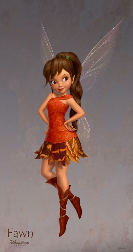 Pixie Hallow Characters, Fawn Disney Fairy Costume, Fawn Tinkerbell Drawing, Tinker Bell Characters Disney Fairies Pixie Hollow, Animal Fairy Tinkerbell, Tinkerbell Disney Fairies, Disney Fairies Fawn, Fawn Tinkerbell Fanart, Fawn Disney Fairy