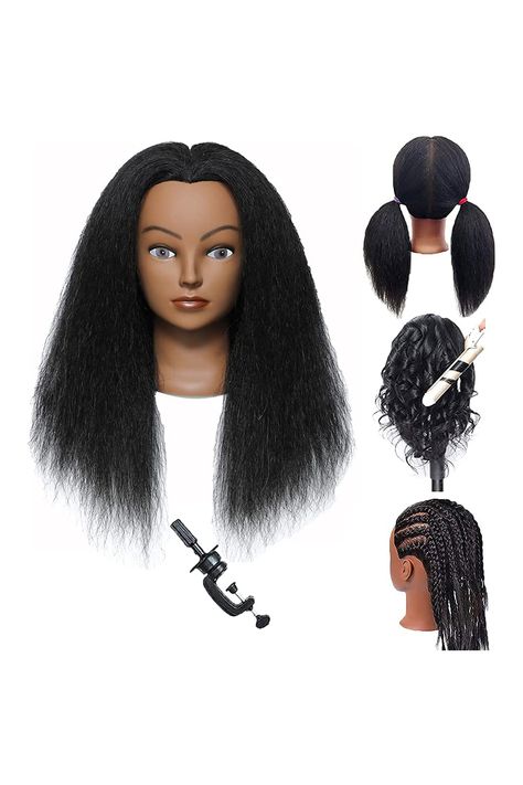 Hair Styling Doll Head, Manaquin Head Hairstyles Black, Maniquin Head Hairstyle, Hairstyles Mannequin, Mannequin Hairstyles, Gaya Rambut Emo, Mannequin Hair, Heart Shaped Face Hairstyles, Head Braid