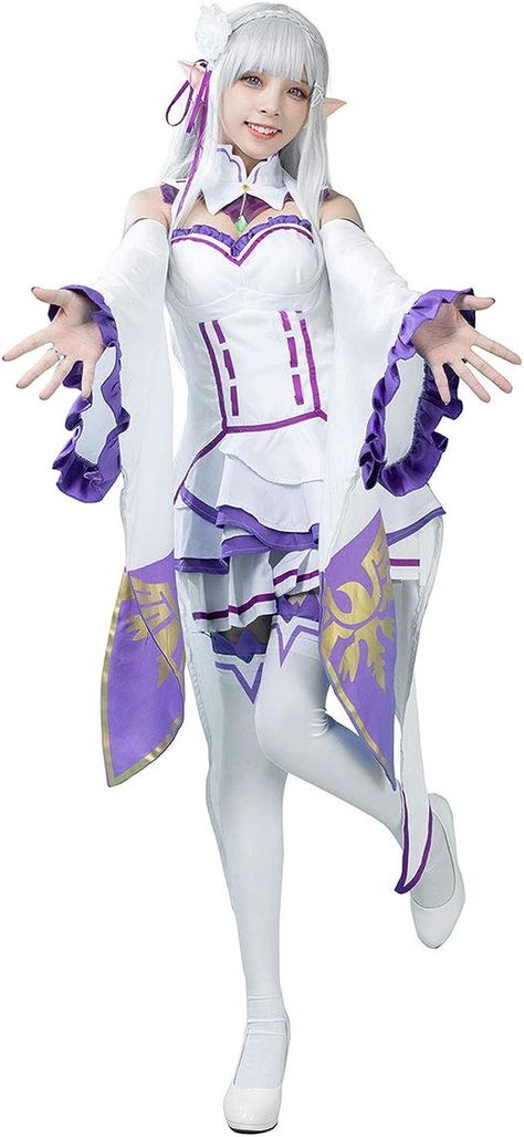 Cosfun Anime Emilia Cosplay Costume Elf Dress Halloween Women Costumes Outfits mp005757 Halloween Women Costumes, Re Zero Cosplay, Emilia Cosplay, Zero Cosplay, Elf Dress, Women Costumes, Re Zero, Costume Outfits, Women's Costumes