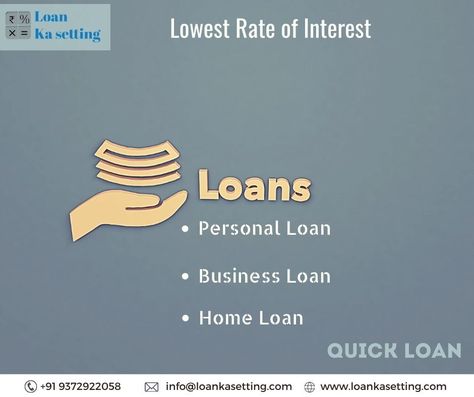 Lowest Rate of Interest - 23 Quick Loans, Types Of Loans, Cash Loans, Business Loans, Morning Inspirational Quotes, Cash Advance, Personal Loans, Home Loans, Customer Care