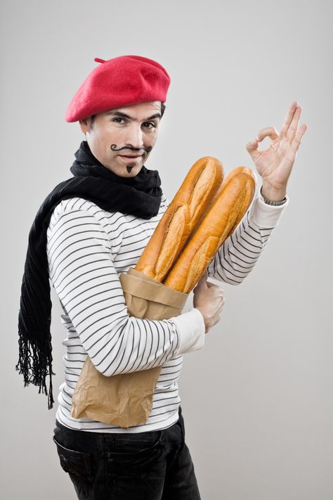 Dumbest French Stereotypes French Fancy Dress, Italian Costume, German Men, German Outfit, Oktoberfest Outfit, French People, French Outfit, French Flag, Italian Men