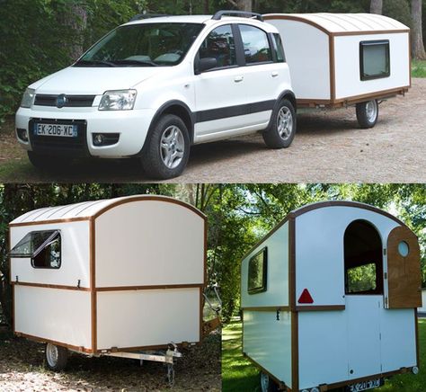 Mini Caravan Diy, Mini Camper Diy, Diy Pop Up Camper, Build Your Own Camper, Micro Camper Trailers, Micro Camper Diy, Teardrop Camper Interior, Tiny Camper Trailer, Diy Caravan