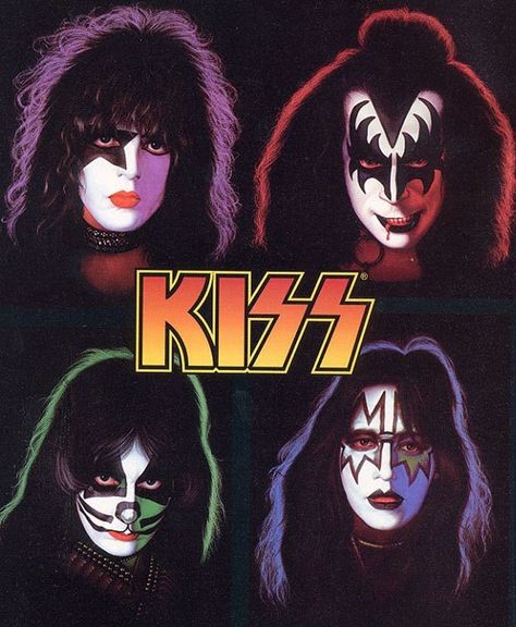 Banda Kiss, Kiss Artwork, Kiss Costume, Blacklight Posters, Rock Poster Art, Rock Band Posters, Bon Scott, Kiss Army, Kiss Pictures