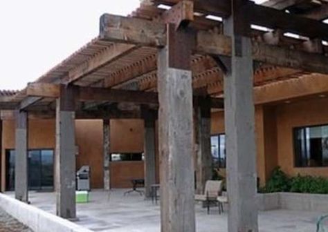 Old Patina Pergola Timber Frame Pergola, Rustic Pergola, Pergola Diy, Outdoor Covered Patio, Cheap Pergola, Pergola Swing, Patio Pergola, Recycle Timber, Pergola Garden