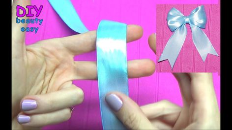 DIY crafts - How to Make Simple Easy Bow/ Ribbon Hair Bow Tutorial // DIY beauty and easy - YouTube Make Ribbon, Fork Bow, Easy Hair Bows, Ribbon Bow Tutorial, Bow Making Tutorials, Easy Bow, Make A Bow, Hair Bow Tutorial, Bows Diy Ribbon