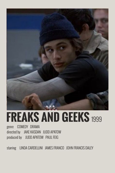 Freaks And Geeks Poster, Tv Shows Posters, 2010s Movies, Tv Show Posters, Movie Recs, Indie Movie Posters, Movie Bloopers, Movies To Watch Teenagers, Most Paused Movie Scenes