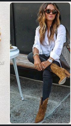 Outfit Botas, Look Boho Chic, Mode Tips, Booties Outfit, Looks Country, Black Outfits, Mode Casual, Looks Street Style, Looks Chic