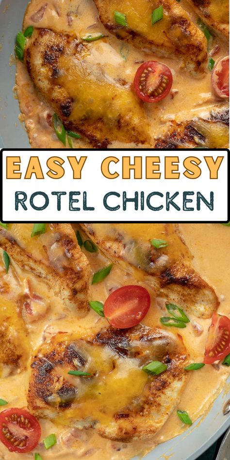 This amazing Rotel Chicken is the perfect cheesy recipe for a busy weeknight! This easy keto dinner is ready in 30 minutes and each serving has under 6 net carbs. It's a great dinner idea for busy weeknights and goes great with mashed cauliflower! Keto Rotel Chicken, Diy Chicken Recipes, Cheesy Rotel Chicken, Crockpot Rotel Chicken, Chicken And Rotel Recipes, Crockpot Keto Chicken Recipes, Chicken And Rotel, Diabete Recipes For Dinner Easy Chicken, Chicken Rotel Recipes