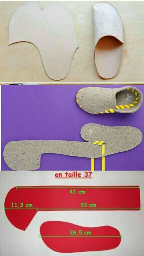 How To Make Slippers, Handmade Shoes Pattern, Sewing Slippers, Homemade Shoes, Make Your Own Shoes, Diy Slippers, Diy Clothes And Shoes, Felted Slippers, Slippers Pattern