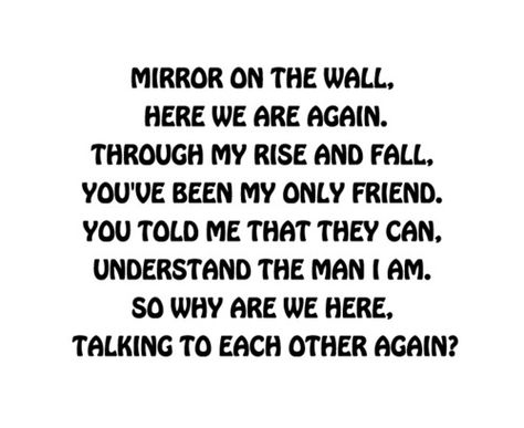 Mirror- Lil Wayne feat. Bruno Mars Mirror Lil Wayne Lyrics, Lil Wayne Lyrics, Lil Wayne Quotes, Song Qoutes, Jealousy Quotes, Lyrics Tattoo, Hip Hop Quotes, Quotes Lyrics, Mirror 3