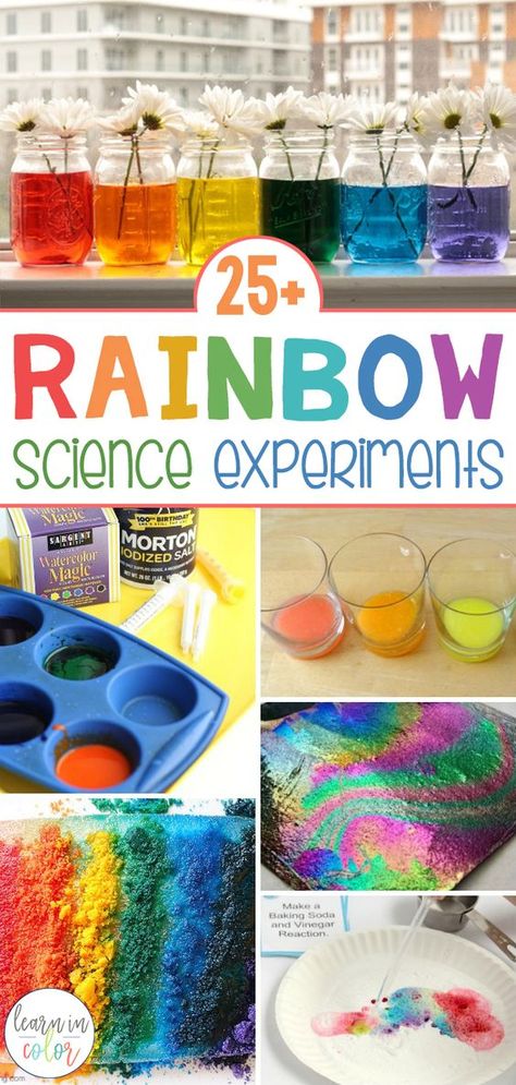 Rainbow Science Activities, Science Activities For Elementary, Science Activities For Toddlers, Rainbow Lessons, Elementary Science Experiments, Rainbow Science, Rainbow Experiment, Science Experiments Kids Elementary, Activities For Elementary Students