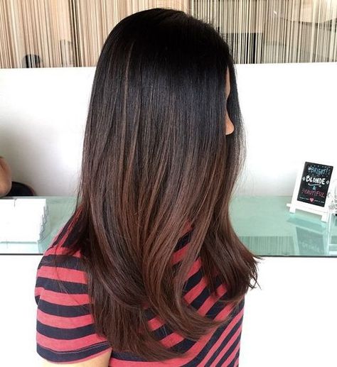 black to chocolate brown ombre Brown Ombre Hair Color, Natural Dark Hair, Dark Ombre Hair, Black Hair Ombre, Brown Ombre Hair, Brown Balayage, Ombré Hair, Ombre Hair Color, Brown Ombre