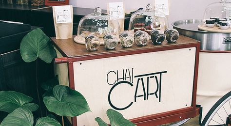 Chai Cart Wedding, Chai Cart, Open A Cafe, Cafe Space, Mobile Restaurant, Opening A Cafe, Tea Cafe, Brisbane City, Trailer Ideas