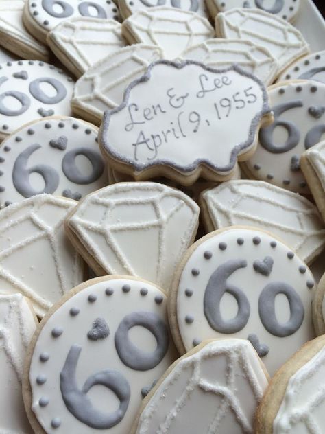 60 Yr Wedding Anniversary, 60 Year Anniversary Party Ideas, 60 Th Anniversary Party Ideas, 60th Anniversary Centerpieces, 60 Year Wedding Anniversary Ideas, 60th Diamond Anniversary Party Ideas, 60th Anniversary Cookies Decorated, 60th Wedding Anniversary Invitations, Diamond Wedding Anniversary Ideas