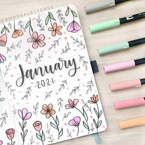 Bullet Journal Designs, Artist Hue, Bullet Journal 2022, Bullet Journal Titles, Bullet Journal Month, January Bullet Journal, Bulletin Journal, Bullet Journal Page, Creating A Bullet Journal